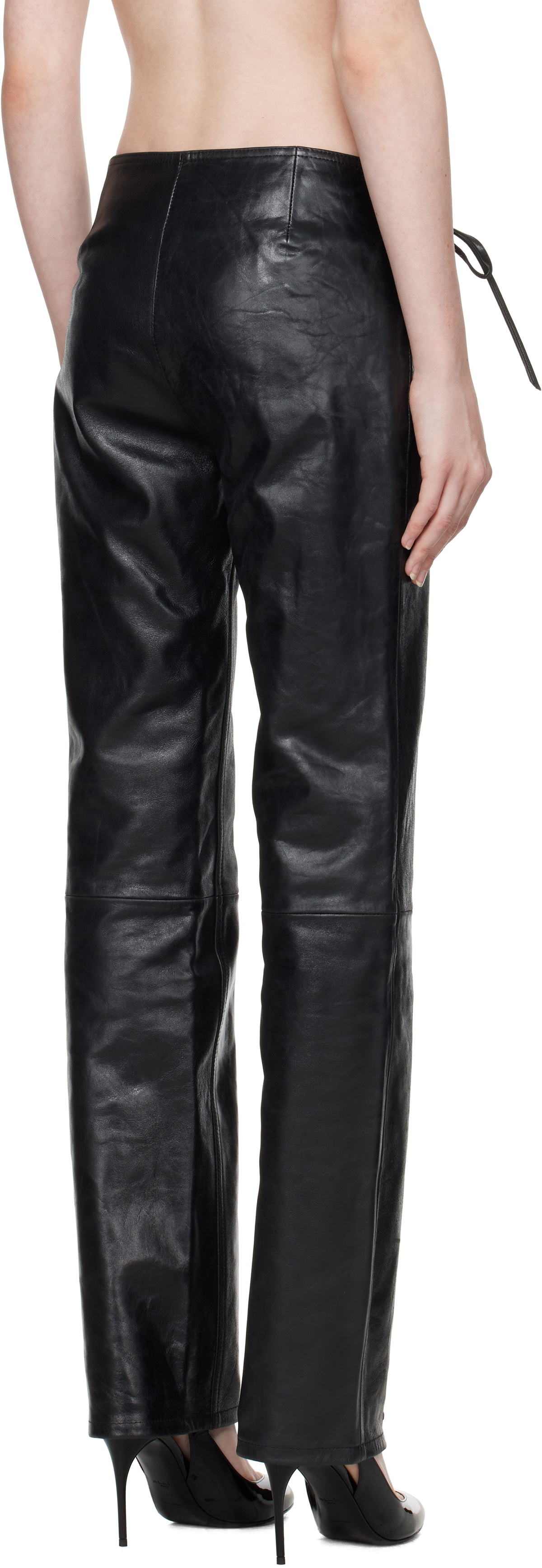 Saks Potts Black Christina Leather Pants