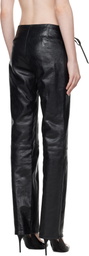 Saks Potts Black Christina Leather Pants