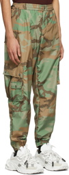 Dolce & Gabbana Green Reborn To Live Camouflage Cargo Pants