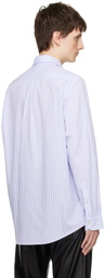 Nanushka White & Blue Kaleb Shirt
