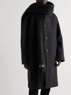 Loewe - Oversized Logo-Embroidered Mohair-Blend Scarf