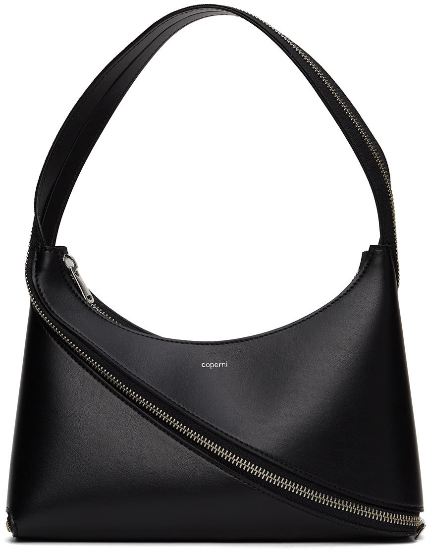 Black zip up online bag