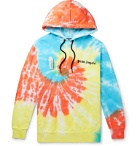 Palm Angels - Oversized Tie-Dyed Loopback Cotton-Jersey Hoodie - Yellow