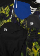 x adidas Upcycled Multi Panel Hooded Sweatshirt in Black