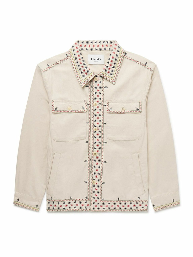 Photo: Corridor - Starlight Embroidered Cotton-Canvas Jacket - Neutrals
