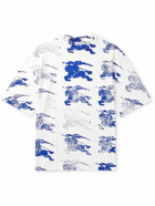 Burberry - Logo-Print Cotton-Blend T-Shirt - White