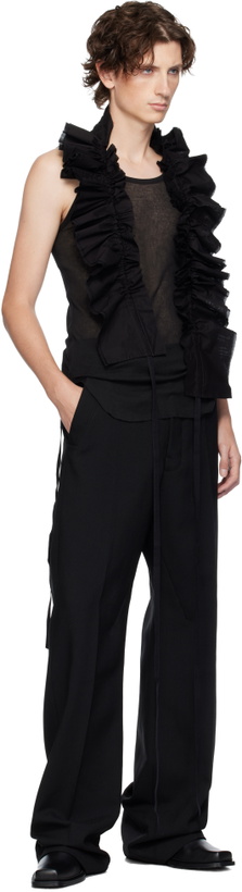 Photo: Ann Demeulemeester Black Cotton Olof Ruffled Collar