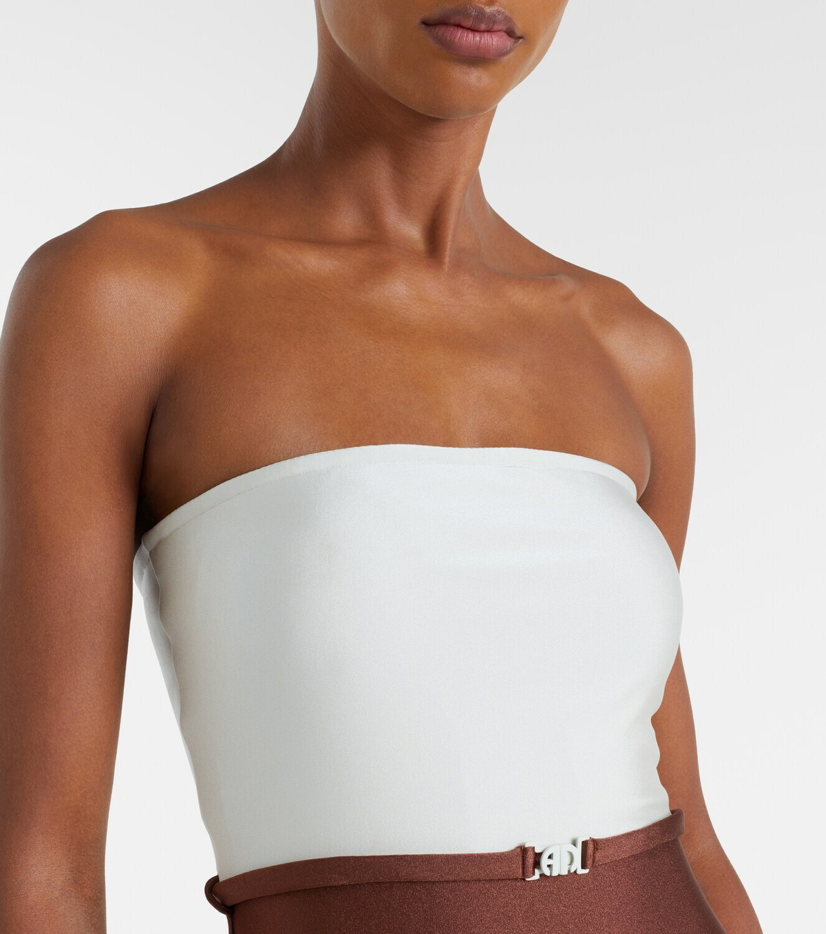 Adriana Degreas Bicolor belted swimsuit