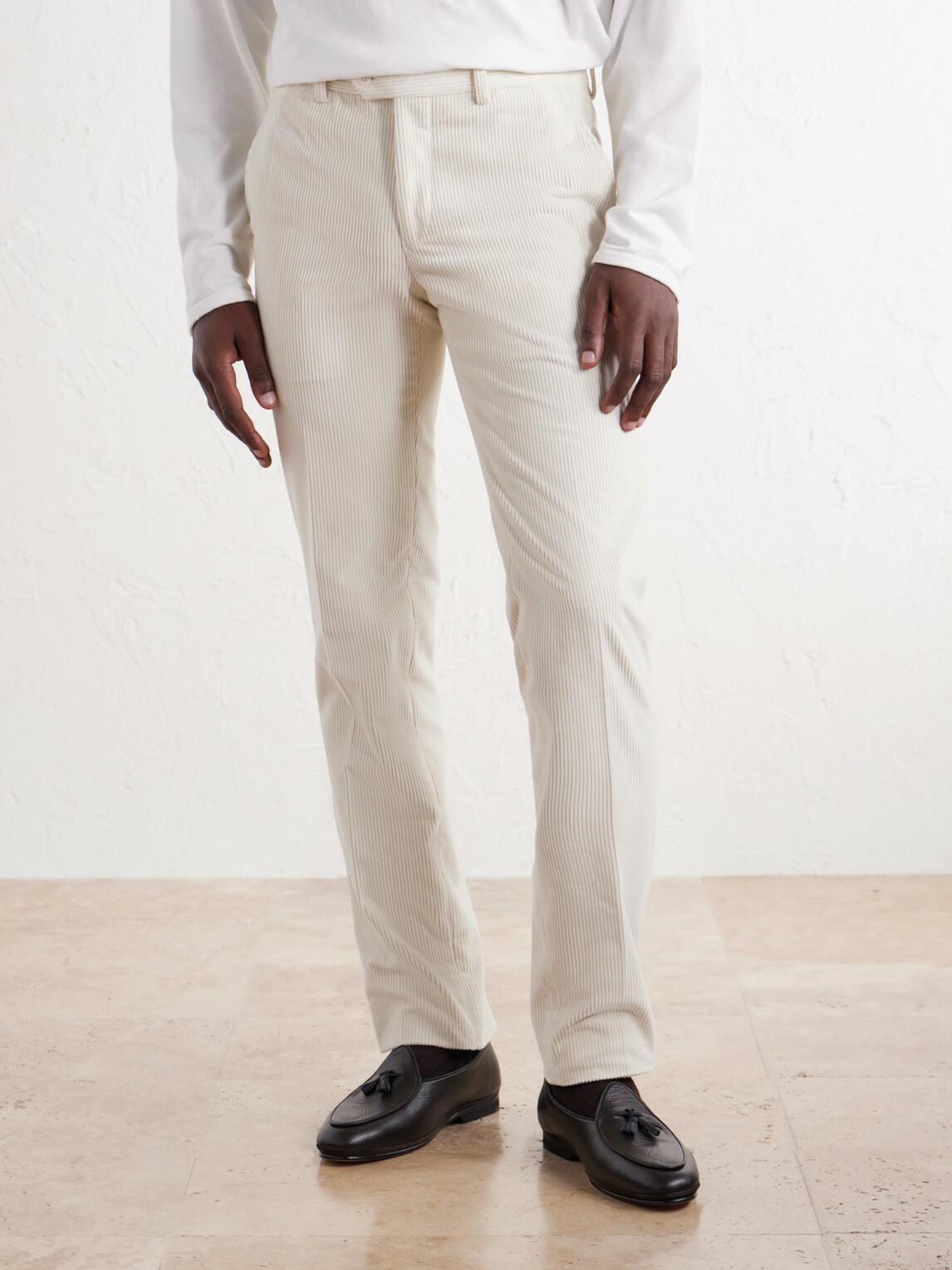 Rubinacci - Modaluca Tapered Cotton-Corduroy Trousers - Neutrals