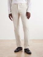 Rubinacci - Modaluca Tapered Cotton-Corduroy Trousers - Neutrals