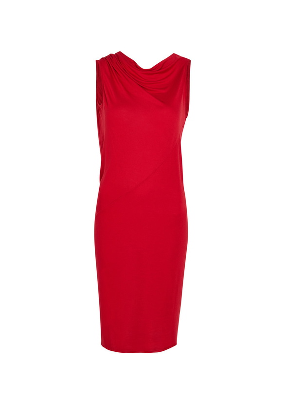 Photo: Rick Owens Lilies Shailee Draped Jersey Mini Dress Red