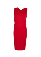 Rick Owens Lilies Shailee Draped Jersey Mini Dress Red