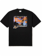 Stray Rats - Yolo Printed Cotton-Jersey T-Shirt - Black