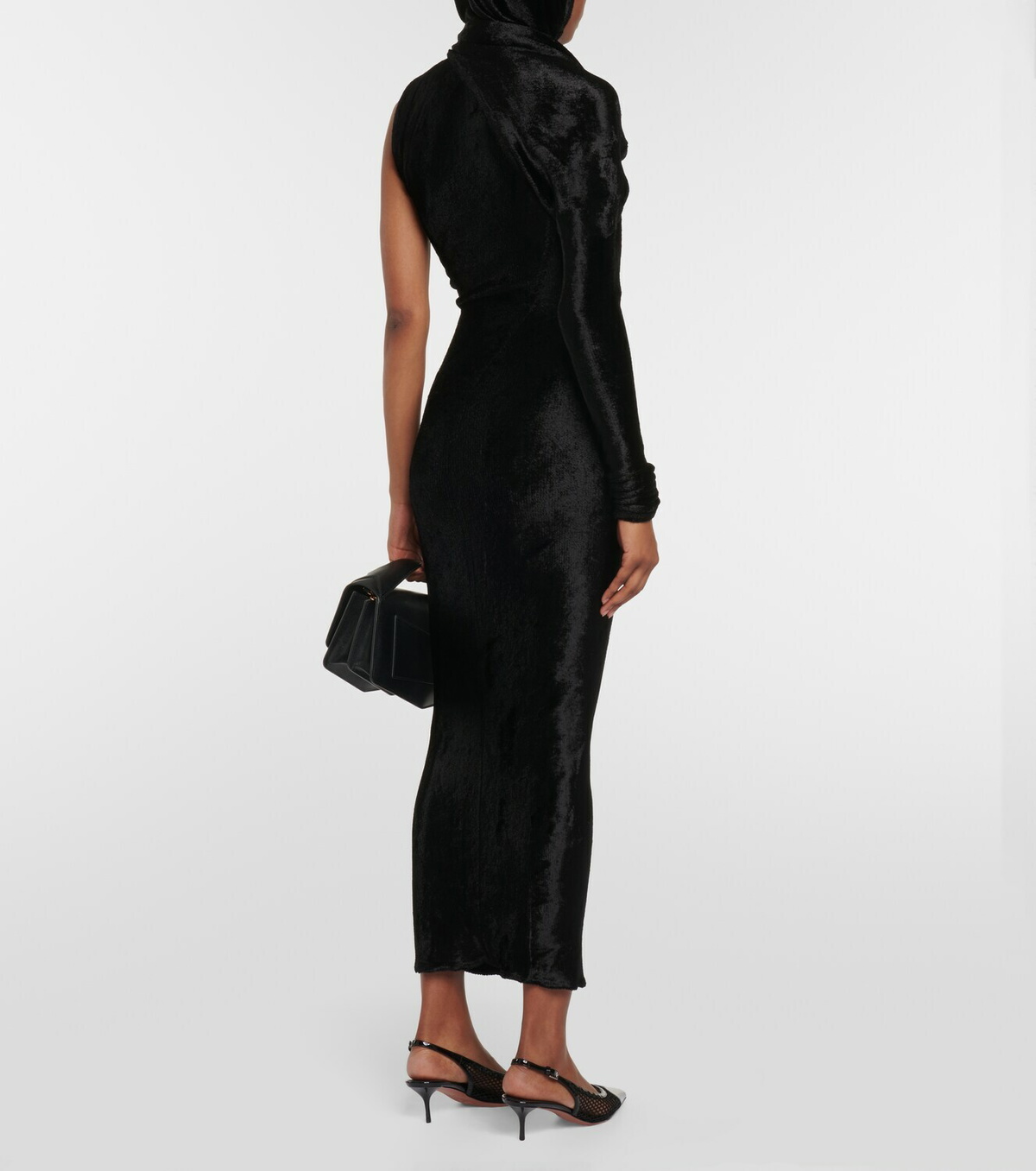 Alaïa Hooded asymmetric gown