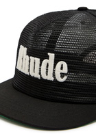 Rhude Logo-embroidered Mesh cap - Black And White - One Size