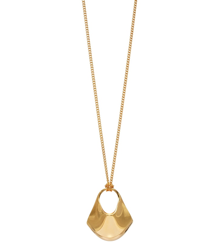 Photo: Khaite Lotus 18kt gold-plated pendant necklace