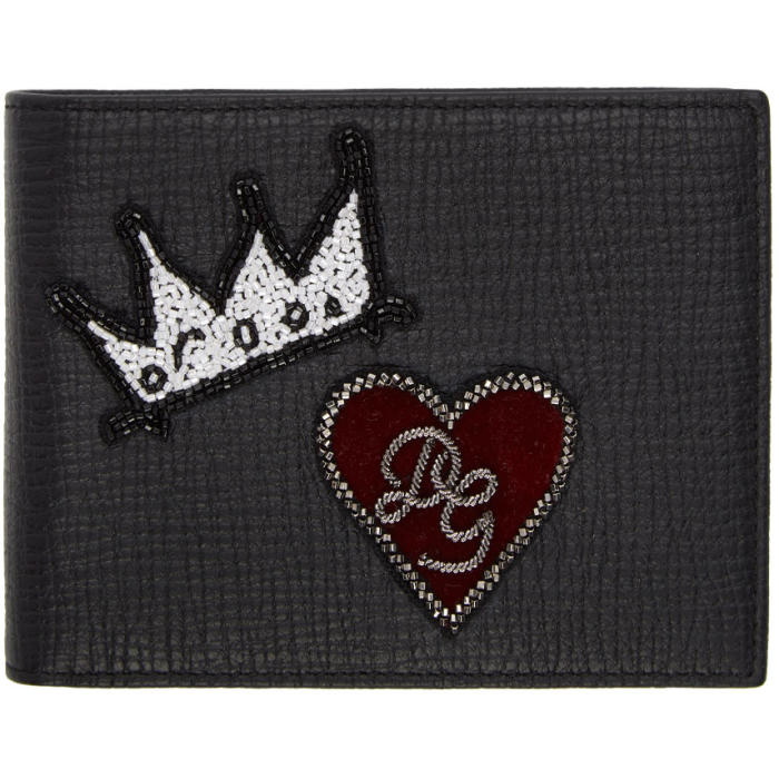 Photo: Dolce and Gabbana Black Crown and Heart Wallet