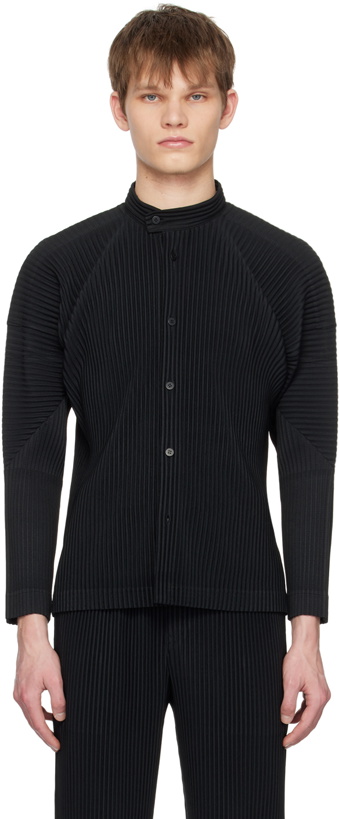 Photo: HOMME PLISSÉ ISSEY MIYAKE Black Monthly Color March Shirt