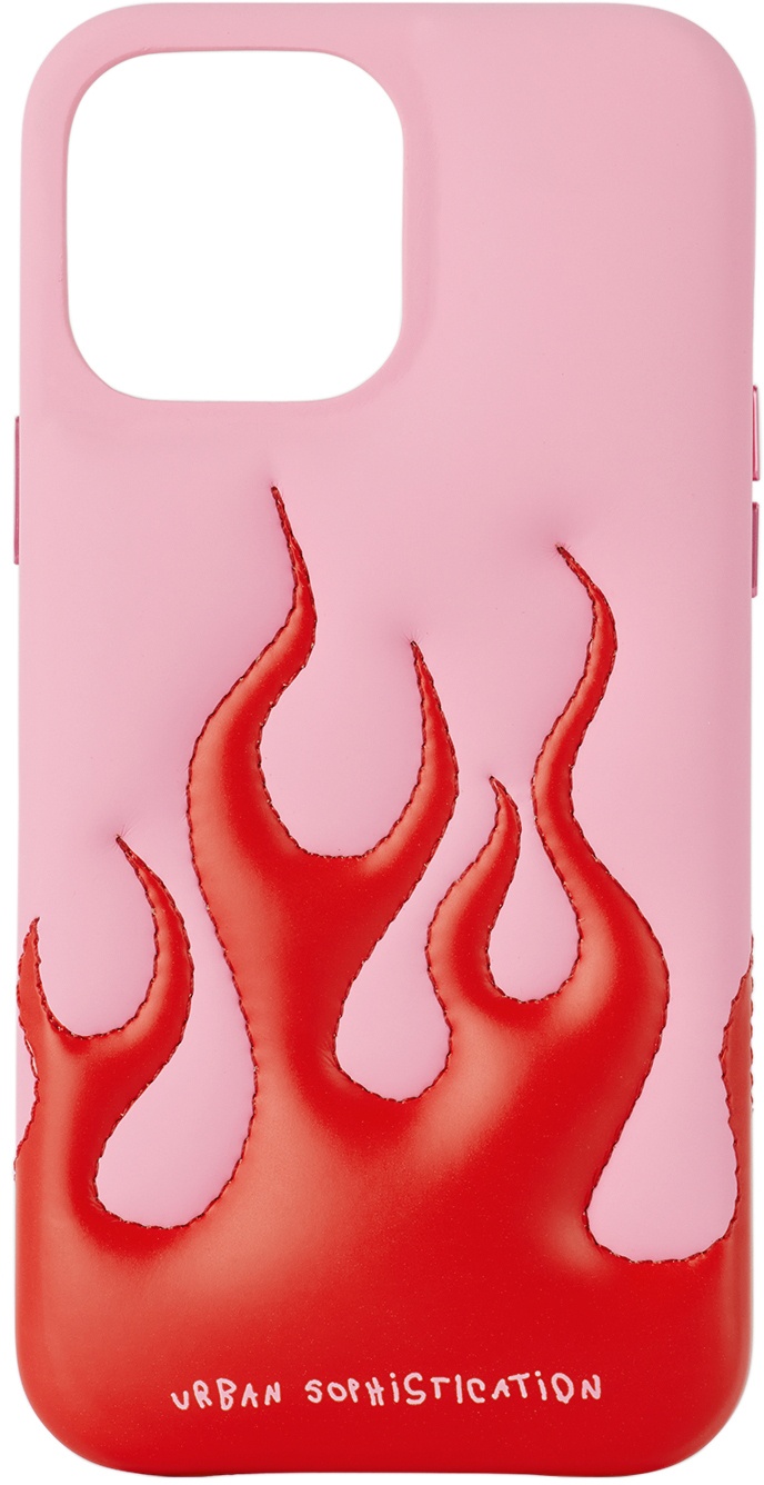 Photo: Urban Sophistication SSENSE Exclusive Pink & Red 'The Flaming Dough' iPhone 13 Pro Max Case