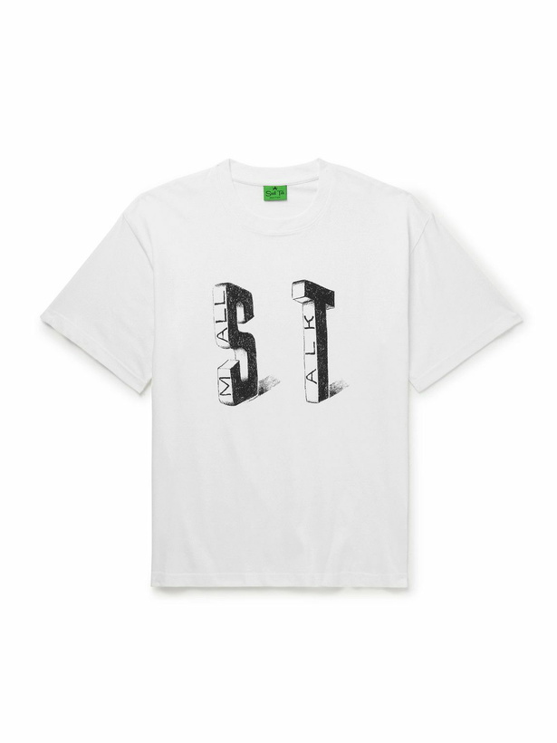 Photo: Small Talk - Logo-Print Cotton-Blend Jersey T-Shirt - White