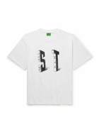 Small Talk - Logo-Print Cotton-Blend Jersey T-Shirt - White