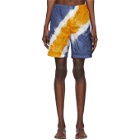 Palm Angels Blue and Orange Tie-Dye Swim Shorts