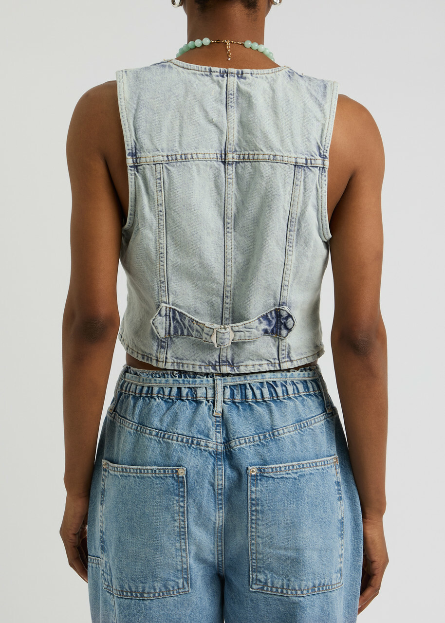 Free People Tate Denim Waistcoat