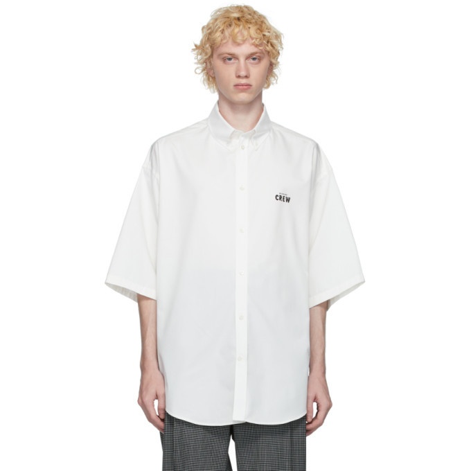 Balenciaga Logo Tab Tshirt in White for Men  Lyst