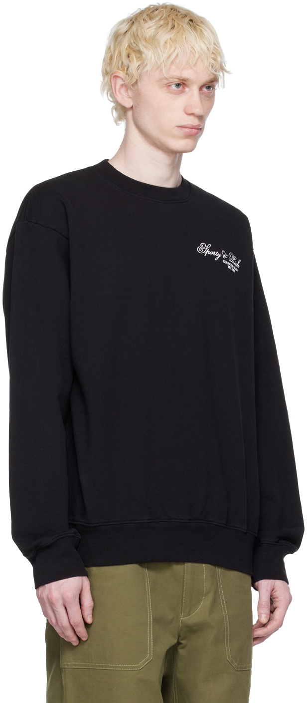 ★Sporty & Rich★ Villa Sweatshirt Black CR844BK CR844BKSS23 Sporty & Rich Black Villa Sweatshirt Sporty & Rich