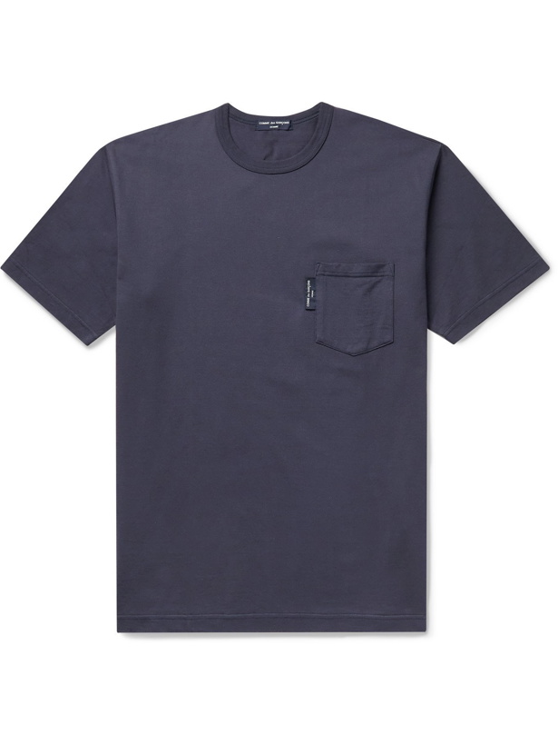 Photo: Comme des Garçons HOMME - Garment-Dyed Cotton-Jersey T-Shirt - Blue - 2