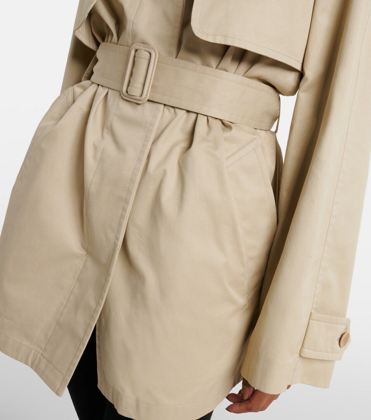 The Row Tavoris belted cotton gabardine jacket