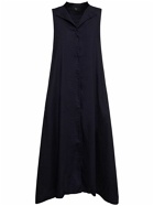YOHJI YAMAMOTO - Sleeveless Cotton Twill Midi Dress
