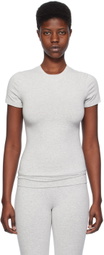 SKIMS Gray Cotton Jersey T-Shirt