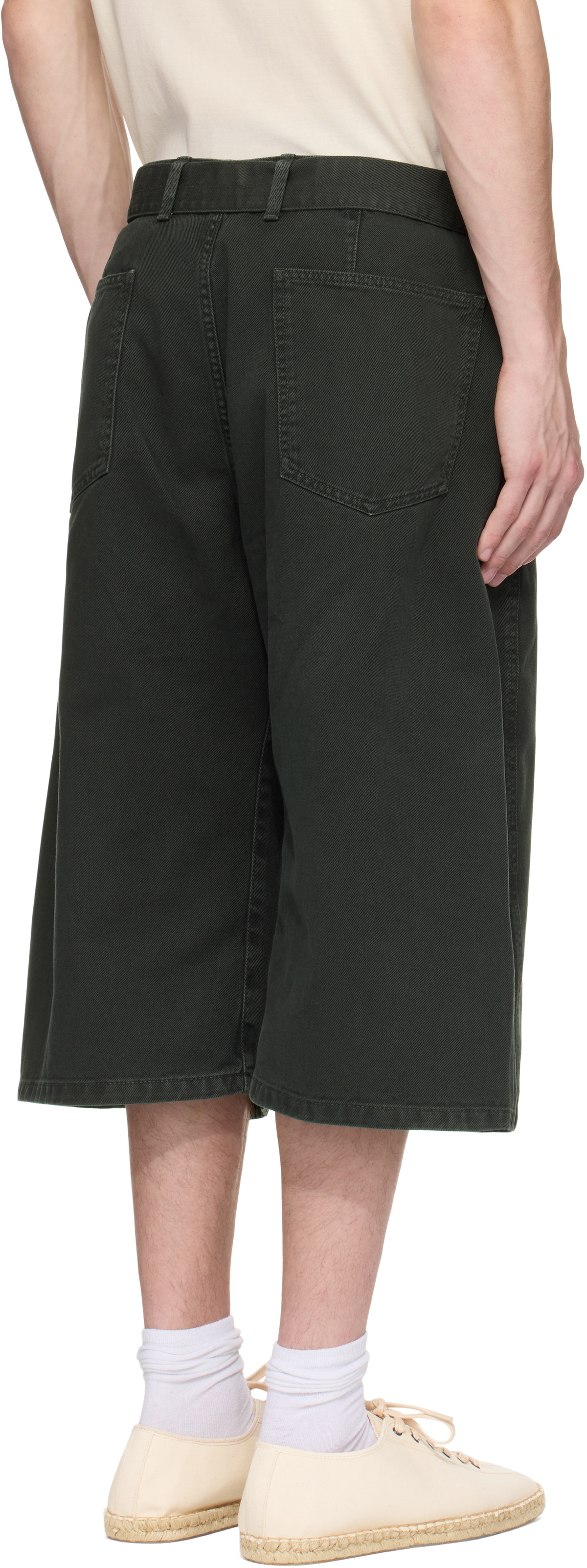 LEMAIRE Gray Twisted Denim Shorts