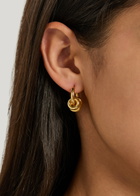 Timeless Pearly Ring-embellished 24kt Gold-plated Hoop Earrings - One Size