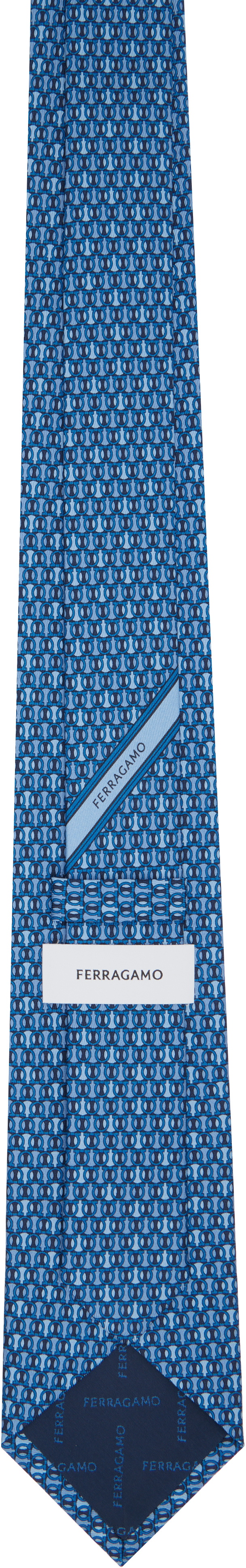 Ferragamo Blue Silk Tie