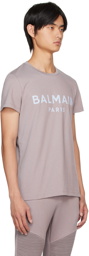 Balmain Gray Printed T-Shirt