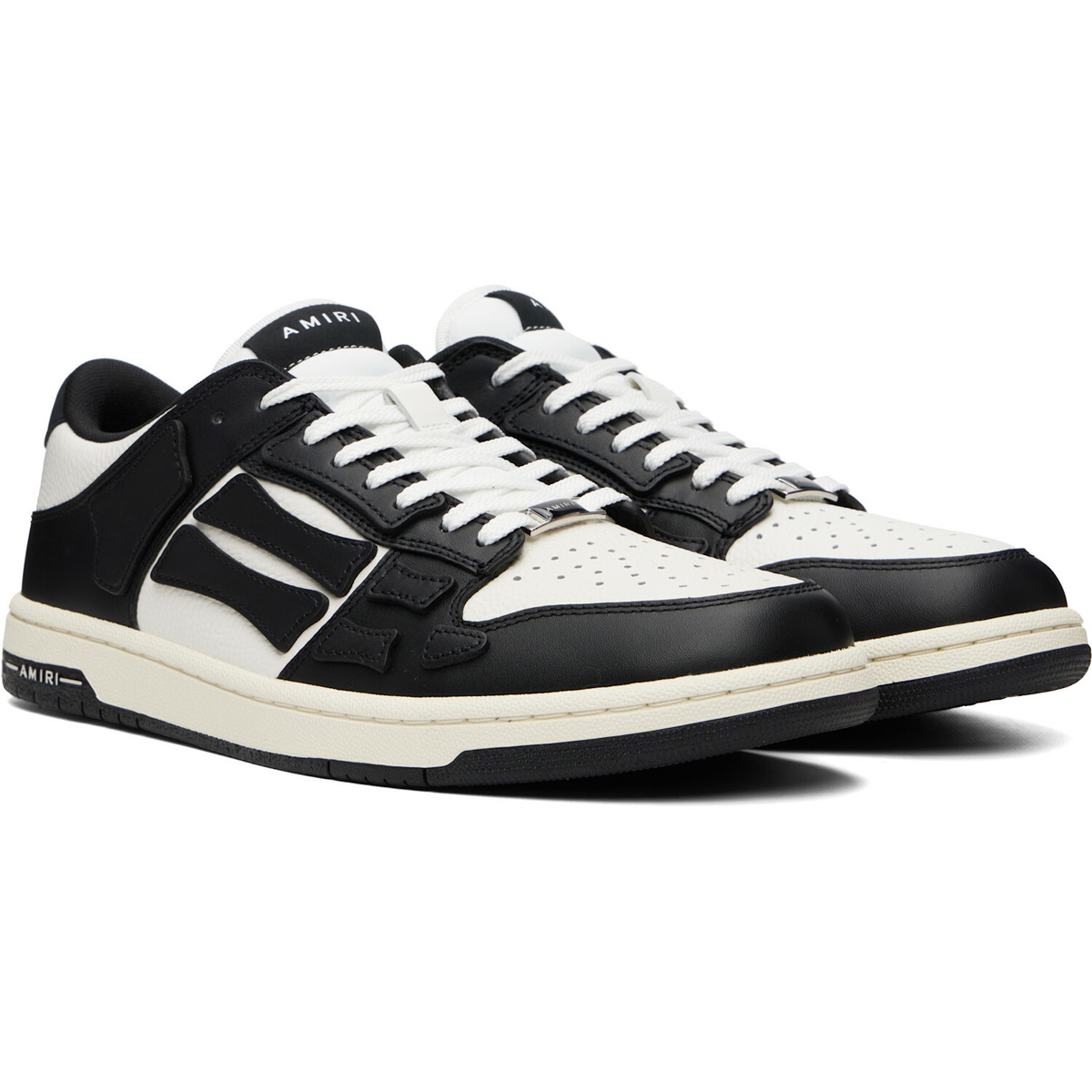 AMIRI Black & White Skel Top Low Sneakers