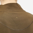 MHL by Margaret Howell Men's Thermal Mock Neck Sweatshirt in Bark