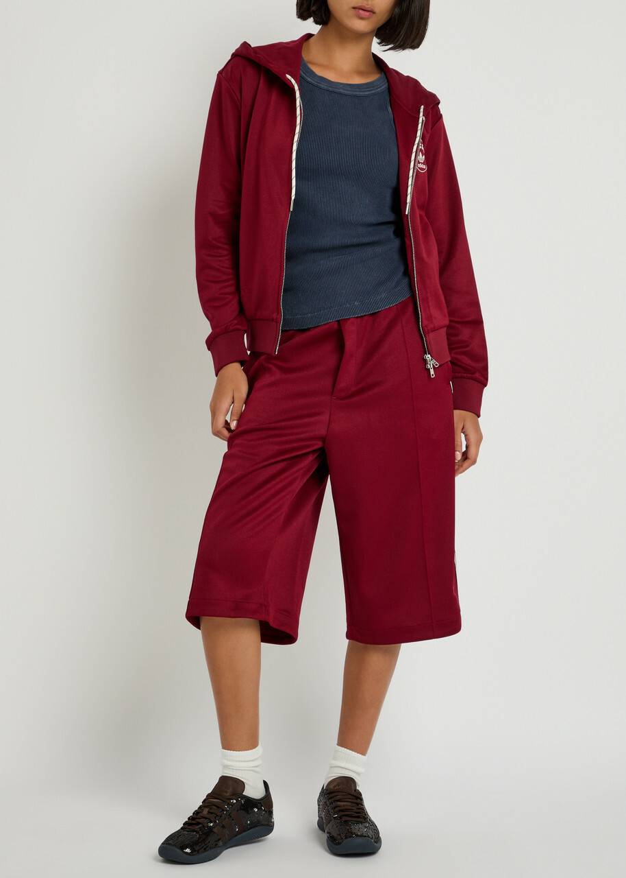 Adidas X Wales Bonner X Wales Bonner Hooded Jersey Sweatshirt Burgundy