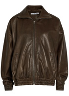 Acne Studios Leather Jacket Dark Brown