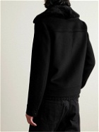 Yves Salomon - Shearling-Trimmed Wool and Cashmere-Blend Jacket - Black