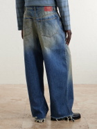 424 - Big Daddy Wide-Leg Distressed Jeans - Blue