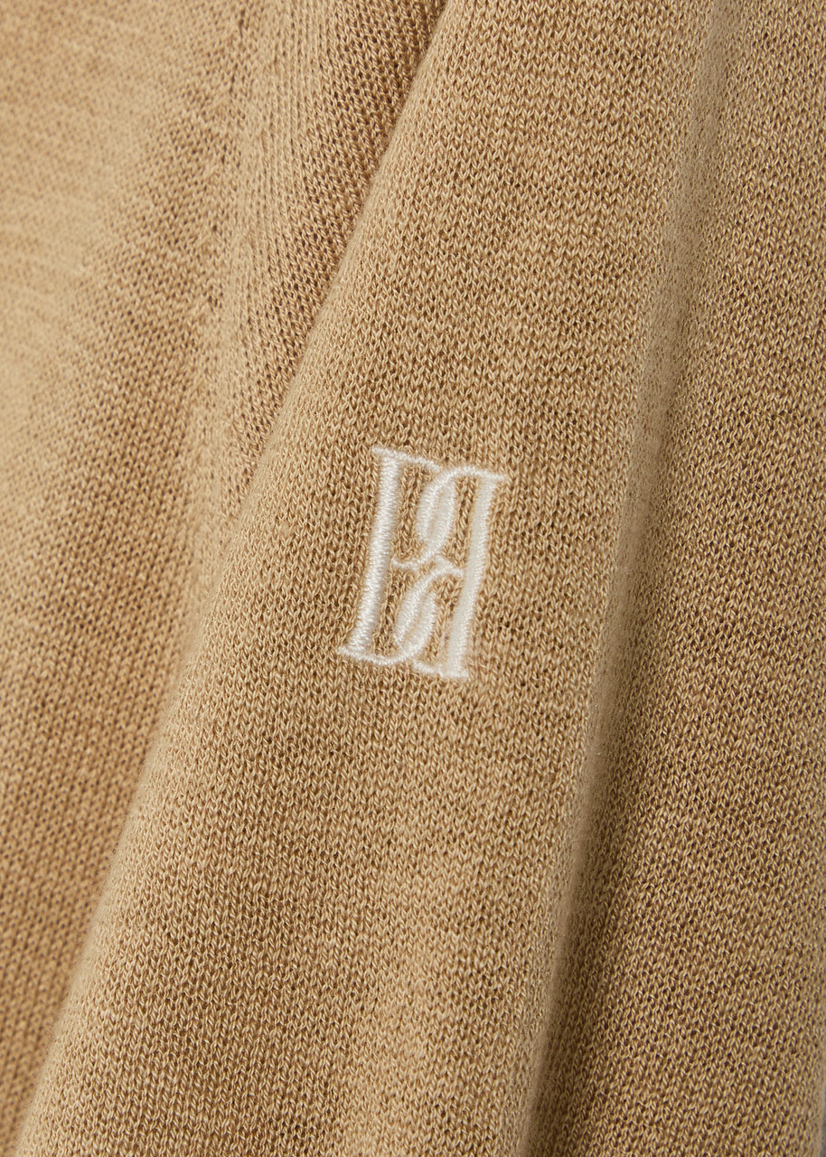BY Malene Birger Knit Polo top Sand
