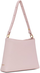 Balmain Pink Emblème Grained Calfskin Shoulder Bag