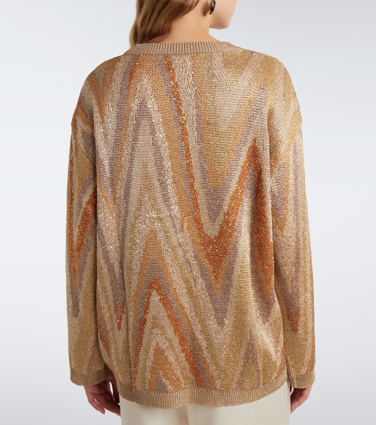Missoni Zigzag sequined lamé sweater