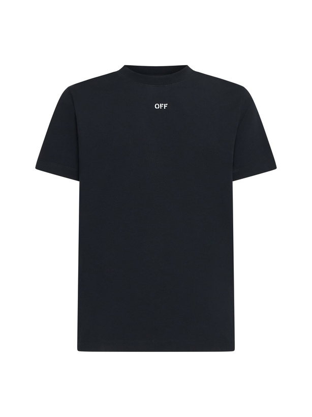 Photo: Off-White Crewneck T-shirt With Contrasting Off Print