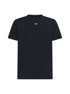 Off-White Crewneck T-shirt With Contrasting Off Print