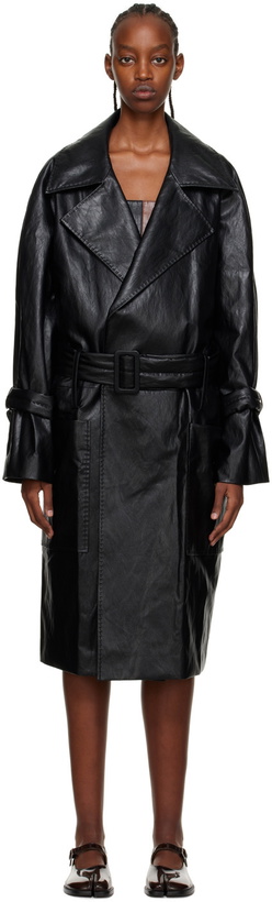 Photo: Kijun Black Belted Trench Coat