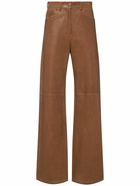 ETRO Leather Wide Leg Pants